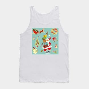 retro vintage pink santa claus Tank Top